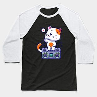 Music and  cat is love Baseball T-Shirt